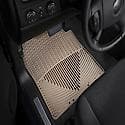 Floor Mats: Tan, Rubber, W/ Deep Channels, All Weather, 2 Pk