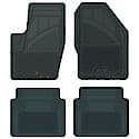 Custom Fit Car Floor Mats fits BMW 528 2015 Black Front & 2nd Seat Car Mats Gray