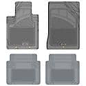 Custom Fit 4 Piece Floor Mat Set, Grey