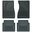 Custom Fit Car Floor Mats fits BMW 325 2010 Black Front & 2nd Seat Car Mats Gray