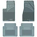 Custom Fit 4 Piece Floor Mat Set, Grey