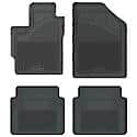 Custom Fit Car Floor Mats fits BMW 528 2010 Black Front & 2nd Seat Car Mats Gray