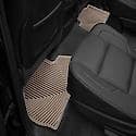 Floor Mats: Tan, Rubber, Deeply Sculpted Channels, All Weather, 2 Pk