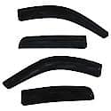 Tape-On Window Visors: Outside Mount, Smoke, Front And Rear, 4 Pc