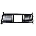 Headache Rack, Round Tube Louver, With Rear Cab Window Cut Out, Black