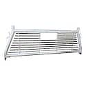 Round Tube Louver, Powder Coated, Steel, White, Without Rear Cab Window Cut Out