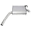 Quiet-Flow SS Direct Fit Exhaust Muffler Assembly 2" Inlet (ID) 2" Outlet (OD)