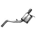 Ultra Flo Muffler: Direct Fit, Stainless Steel, 10" L, 2.5" In, 3" Out, Oval