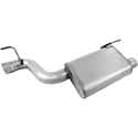 Ultra Flo Muffler: Direct Fit, Stainless Steel, 14" L, 3" In, 2.5" Out, Oval