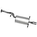 Quiet-Flow SS Direct Fit Exhaust Muffler Assembly 2" Inlet (OD) 3" Outlet (OD)