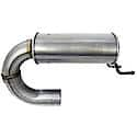 Ultra Flo Muffler, 2.5in Offset Inlet 2.5in Offset Outlet, Non-Reversable, Stainless Steel