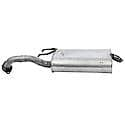 Quiet-Flow SS Direct Fit Exhaust Muffler Assembly 2" Inlet (OD) 1.5" Outlet (OD)