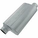 50 Series Muffler, 3.5in Offset Inlet 3.5in Offset Outlet, Non-Reversible, Moderate Sound