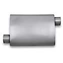 Afterburner Muffler, 2.5in Offset Inlet 2.5in Offset Outlet, Non-Reversible, Aggressive Sound