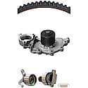 Timing Water Pump Kit; With Pump, Belt, Tensioner, Idler And Spring