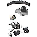 Timing Water Pump Kit; With Pump, Belt, Tensioner, Idler And 3 Covers