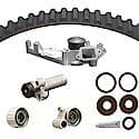 Timing Water Pump Kit; With Pump, Belt, Actuator, Tensioner, Idler, Seals