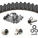 Timing Water Pump Kit; With Pump, Belt, Actuator, Tensioner, Idler, Seals