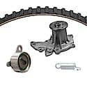 Timing Water Pump Kit; With Pump, Timing Belt, Tensioner And Spring