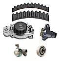 Timing Water Pump Kit; With Pump, 2 Belts And 2 Tensioner