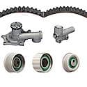 Timing Water Pump Kit; With Pump, 2 Belts, Actuator, 2 Tensioners And Idler