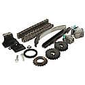 Timing Gear Kit with Upper and Lower Timing Chains, Sprockets, and Guides