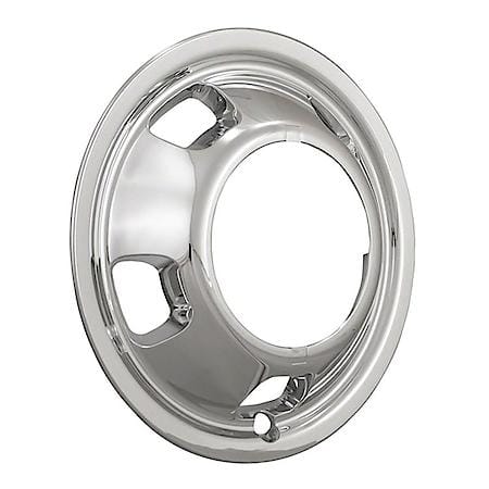 Fits 17" Wheels, Front, Chrome Plated, Abs Plastic, Snap On, Set Of 2