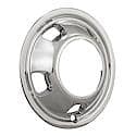 Fits 17" Wheels, Front, Chrome Plated, Abs Plastic, Snap On, Set Of 2