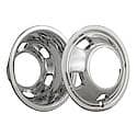 Fits 17 Inch Wheels, Polished, Ss, Snap On, 8 Lug/ 5 Hand Holes, Set Of 4