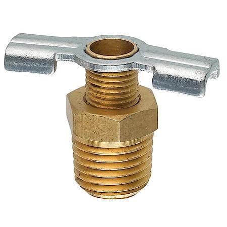 Brass Back Seating Drain Cock, Male (1/4 NPT)