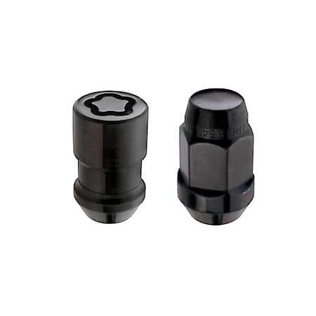 Black Bulge Cone Seat Wheel Installation Kit for 5 Lug Vehicles (1/2"-20 Thread Size)