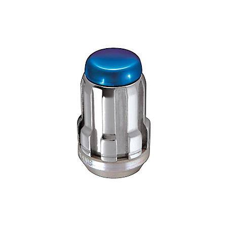 Chrome Splinedrive Lug Nuts With Blue Caps M12 X 1 5 Thread Size Set Of 4 Lug Nuts bc Advance Auto Parts