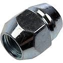 Wheel Lug Nut: 1/2-20 Thread, Conical 60, Bulge, 26.9 mm Length, Bright Zinc, 1 Pack