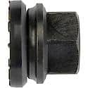 Wheel Lug Nut: M14-1.50 Thread, Flanged, Flanged Flat Face, 23.2 mm Length, Black, 1 Pack