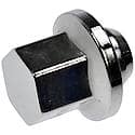 Wheel Lug Nut: 7/16-20 Thread, Conical 60, Wheel Cover Retaining, 1.2" Length, Chrome, 1 Pack