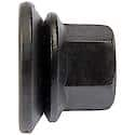 Wheel Lug Nut: 9/16-18 Thread, Flanged, Flanged Flat Face, 1.125" Length, Black Oxide, 1 Pack