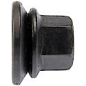 Wheel Lug Nut: 9/16-18 Thread, Flanged, 1.125" Length, Black, 1 Pack