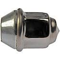 Wheel Lug Nut: 1/2-20 Thread, Conical 60, Dometop Capped, 1.5" Length, Natural, 1 Pack