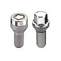 Chrome Cone Seat Lug Bolt Wheel Installation Kit for 5 Lug Vehicles (M14x1.5 Thread Size)