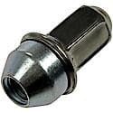 Wheel Lug Nut: M14-2.0 Thread, Conical 60, Dometop, 2.433" Length, Natural, 1 Pack