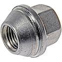 Wheel Lug Nut: M14-1.50 Thread, Conical 60, Bulge Open End, 1.043" L, Clear Chrome/Zinc-Plated, 1 Pk