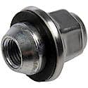 Wheel Lug Nut: M12-1.25 Thread, Conical 60, Dometop Capped, 1.142" Length, Natural, 1 Pack