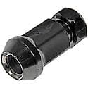 Wheel Lug Nut: 1/2-20 Thread, Conical 60, Hex, 45.9 mm Length, Black, 4 Pack