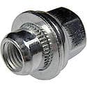 Wheel Lug Nut: M12-1.50 Thread, Flanged, Mag, 1.28" Length, Chrome, 1 Pack