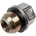 Wheel Lug Nut: M12-1.50 Thread, Conical 60, Retaining Nut, 1.161" Length, Zinc, 1 Pack