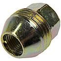 Wheel Lug Nut: 1/2-20 External Thread, Conical 60, Thread, 1.125" L, Yellow; Zinc Plated, 1 Pack