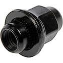 Wheel Lug Nut: M12-1.50 Thread, Flanged, Mag, 1.516" Length, Black, 1 Pack