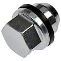 Wheel Lug Nut: M12-1.50 Thread, Conical 60, Wheel Cover Retaining, 1.161" Length, Chrome, 1 Pack