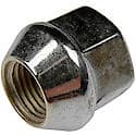 Wheel Lug Nut: 1/2-20 Thread, Conical 60, Bulge Open End, 0.83" Length, Chrome (Sold by each)