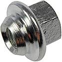 Wheel Lug Nut: 7/16-20 Thread, Conical 60, Retaining Nut, 0.875" Length, Zinc (Sold by each)